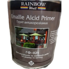 Грунт антикорозійний Rainbow ГФ-021 0,75л. СІРА