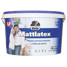 Фарба латексна водоемульсійна Dufa Mattlatex D100 мат білий 1,4 кг