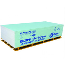 Гіпсокартонний лист RіGіPS Hydro 12,5*1200*2500 (Вологостійкий 3,0м.кв. (68пал)