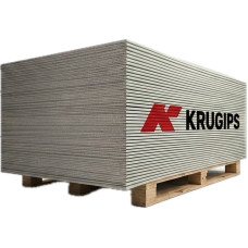 Гіпсокартонний лист KRUGIPS Стіновий 12.5мм*1200*2500 (напівкругла стошена крайка)