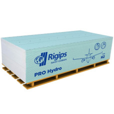 Гіпсокартон Вологостійкий RIGIPS PRO Hydro 9,5*1200*2500мм (62пал)